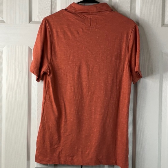 Goodfellow Mens Polo Shirt Colorado Rust Red Short Sleeve Collar Standardized S - Picture 6 of 8